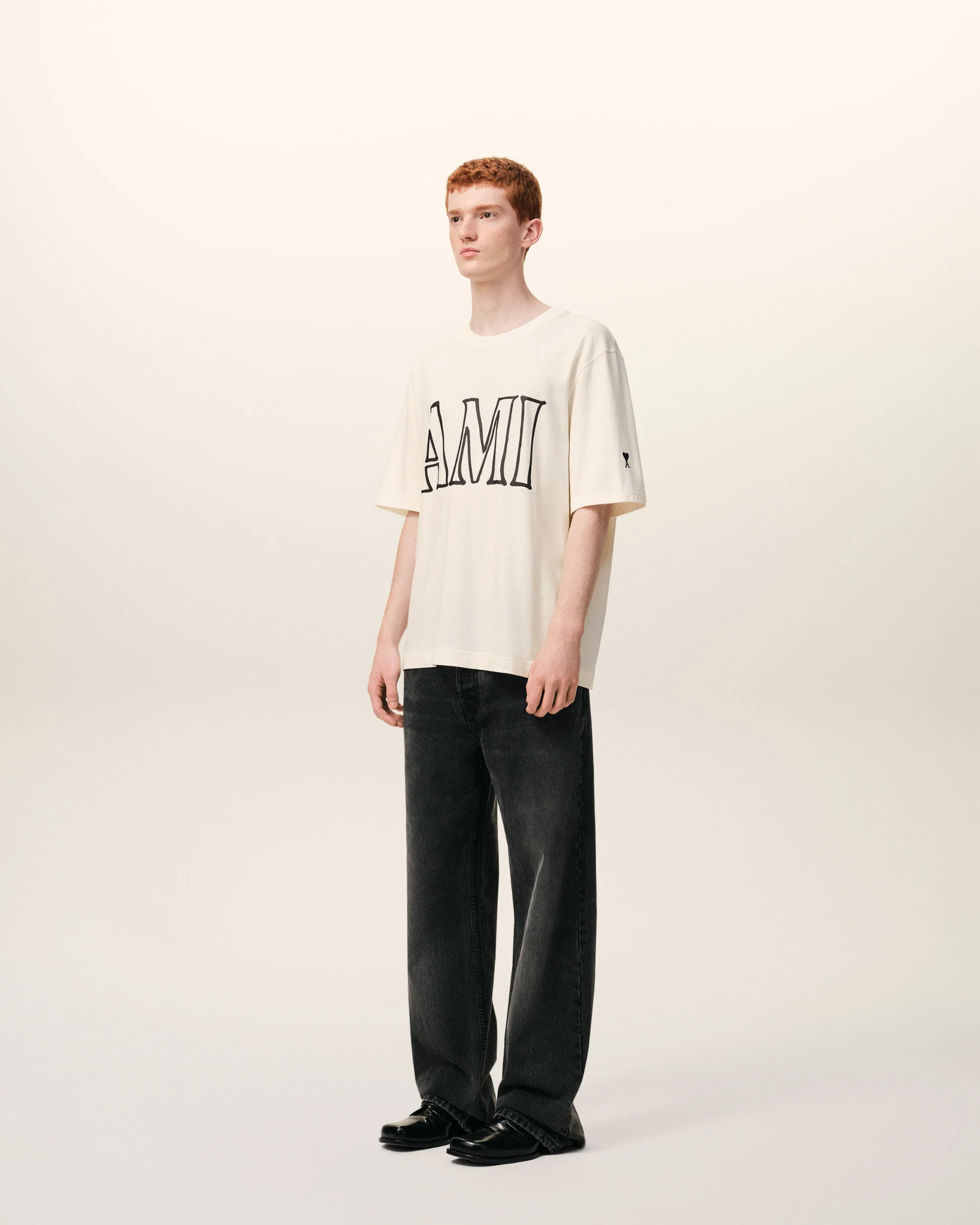  Áo Ami Paris Print T-shirt 'White' 