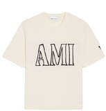  Áo Ami Paris Print T-shirt 'White' 