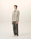  Áo Ami Ruffled Adjusted Shirt 'Beige' 