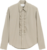  Áo Ami Ruffled Adjusted Shirt 'Beige' 
