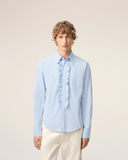  Áo Ami Ruffled Adjusted Shirt 'Blue' 