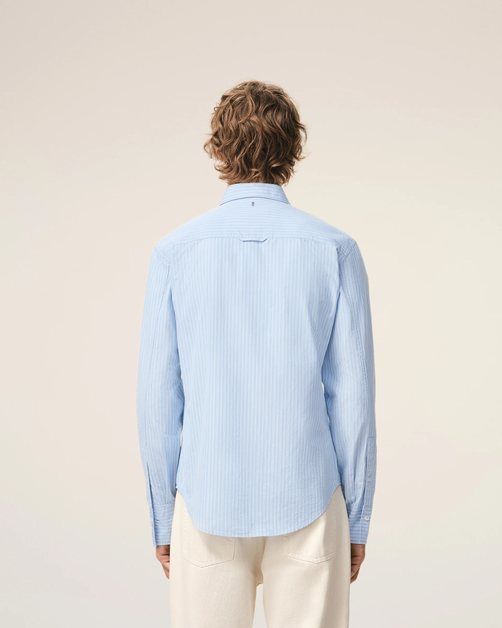  Áo Ami Ruffled Adjusted Shirt 'Blue' 