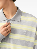  Áo Ami Strapped Cotton Polo 'Grey And Yellow' 
