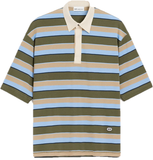  Áo Ami Striped Patch Polo 'Blue' 