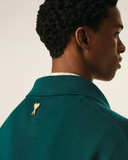  Áo Ami Wool And Cotton Boxy Polo 'Green' 