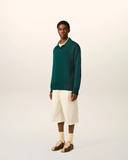  Áo Ami Wool And Cotton Boxy Polo 'Green' 
