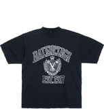 Áo Balenciaga Logo Printed Crewneck T-Shirt 'Black' 