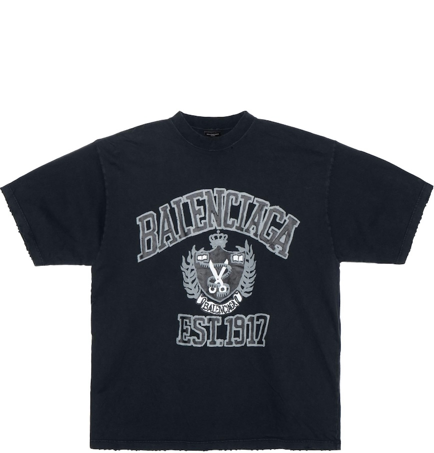  Áo Balenciaga Logo Printed Crewneck T-Shirt 'Black' 