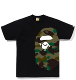  Áo Bape 1st Camo Side Big Ape Head Tee 'Black' 
