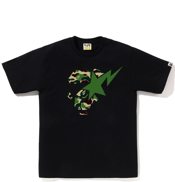  Áo Bape Abc Camo Ape Face STA Tee 'Black' 