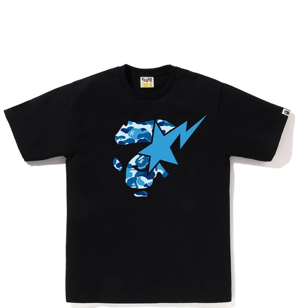  Áo Bape Abc Camo Ape Face STA Tee 'Black' 