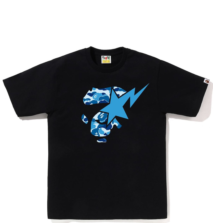  Áo Bape Abc Camo Ape Face STA Tee 'Black' 