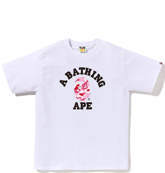  Áo Bape Abc Camo College Tee 'White' 