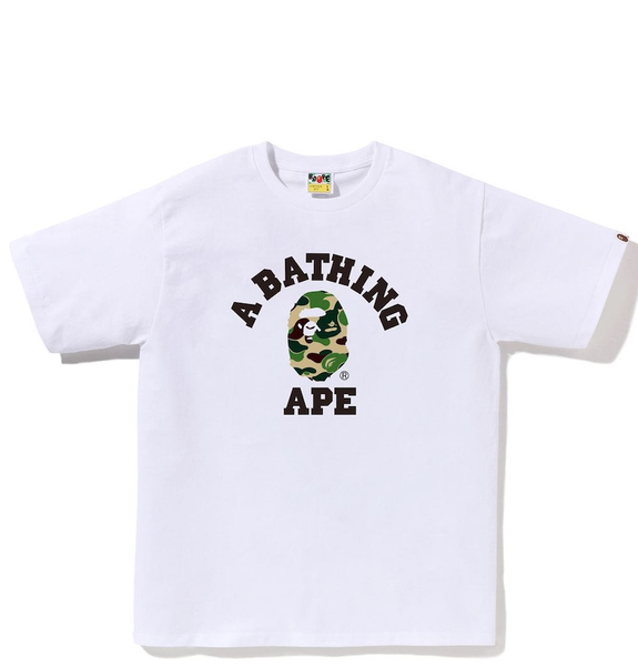  Áo Bape Abc Camo College Tee 'White' 