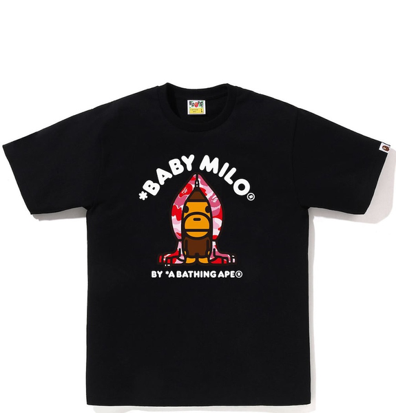  Áo Bape Abc Camo Milo Hoodie Tee 'Black' 