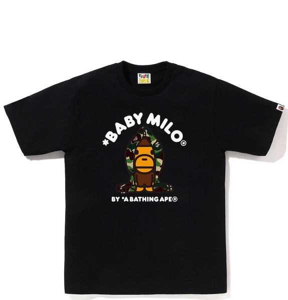  Áo Bape Abc Camo Milo Hoodie Tee 'Black' 