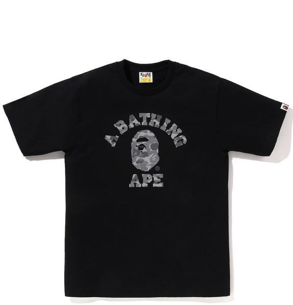  Áo Bape Abc Camo Reflective College Tee 'Black' 