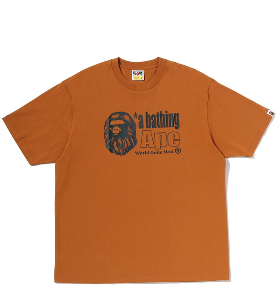  Áo Bape Ape Head Logo Relaxed Fit Tee 'Orange' 