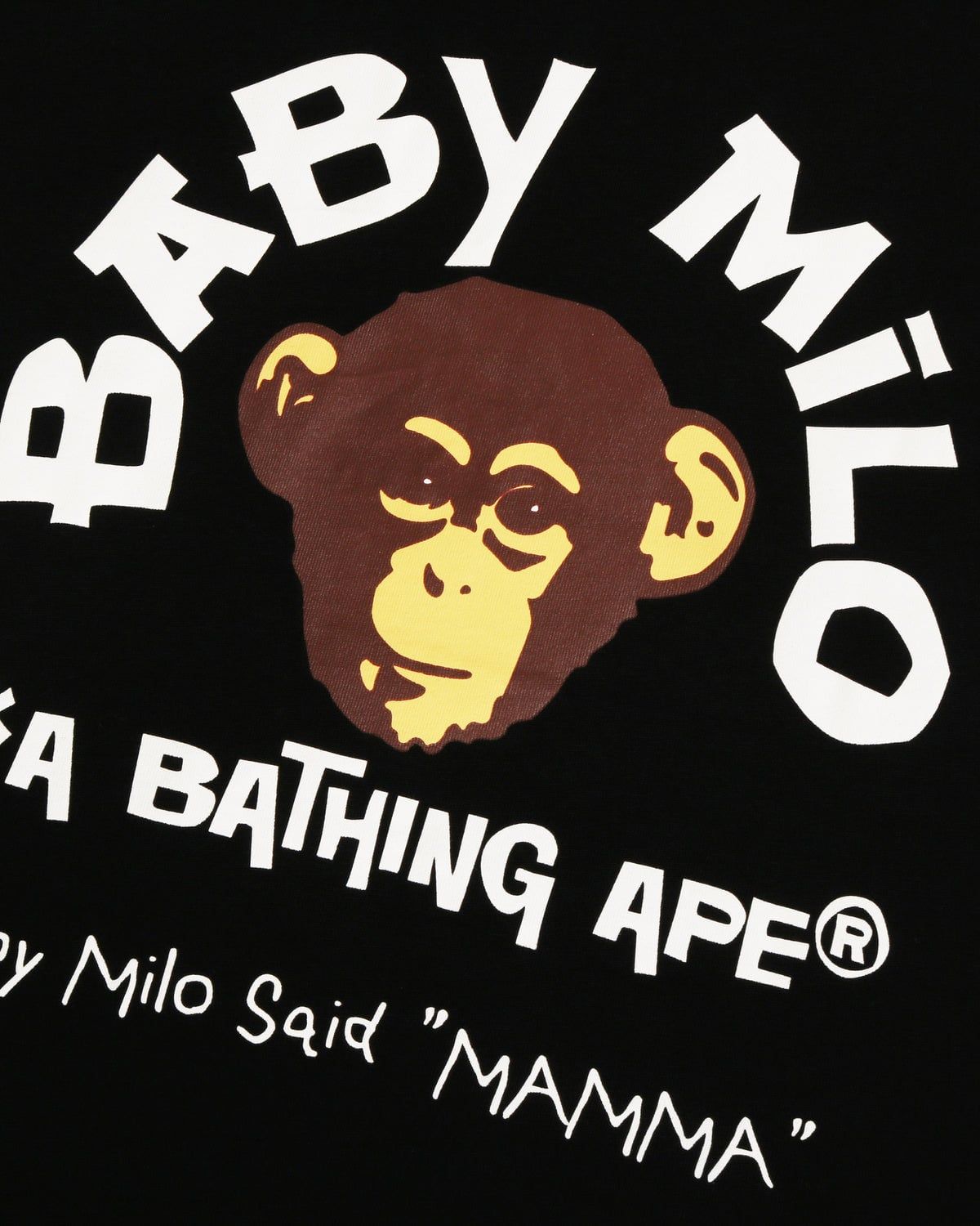  Áo Bape Baby Milo College Relaxed Fit Tee 'Black' 