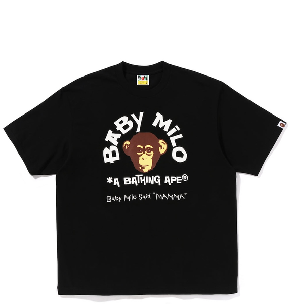  Áo Bape Baby Milo College Relaxed Fit Tee 'Black' 