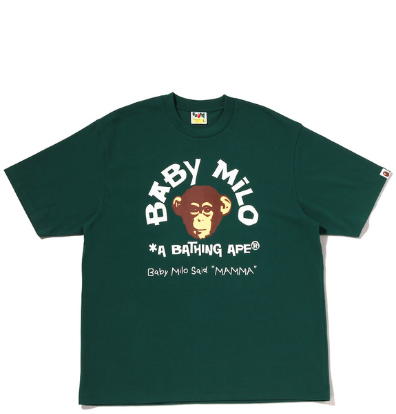  Áo Bape Baby Milo College Relaxed Fit Tee 'Green' 