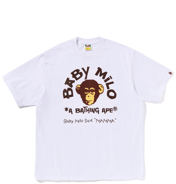  Áo Bape Baby Milo College Relaxed Fit Tee 'White' 