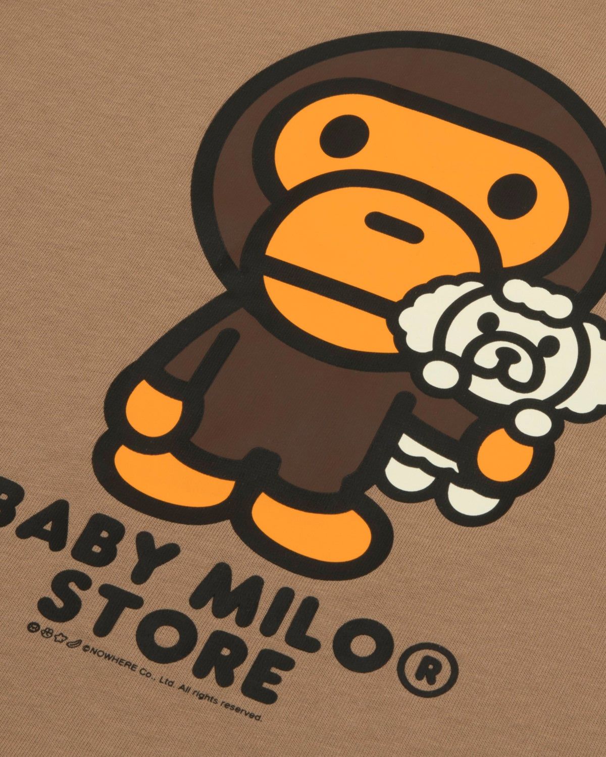  Áo Bape Baby Milo Cropped Tee 'Brown' 