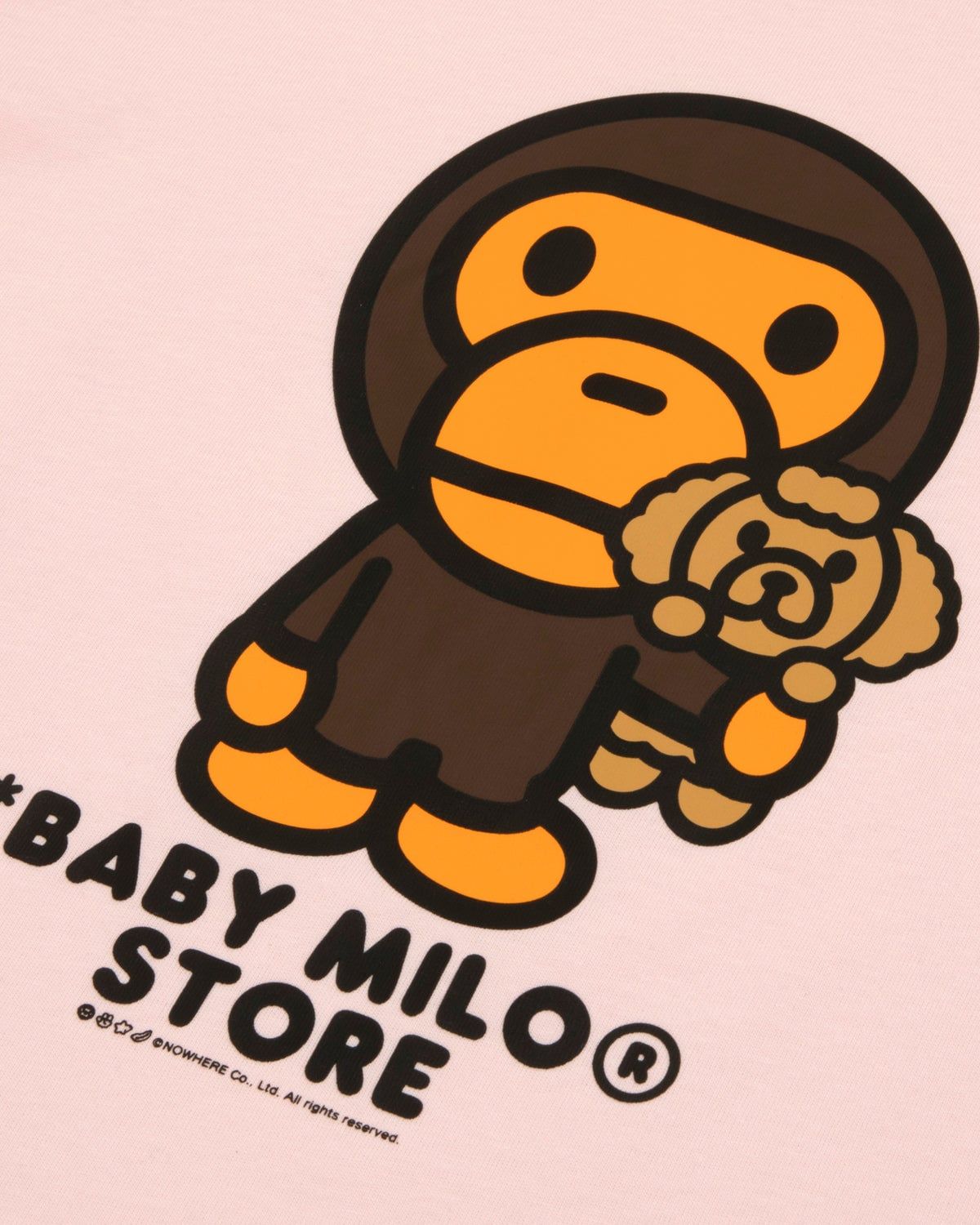  Áo Bape Baby Milo Cropped Tee 'Pink' 