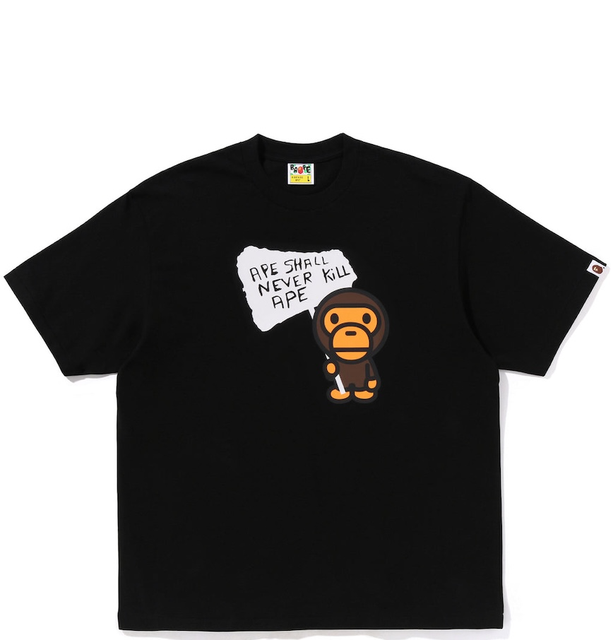  Áo Bape Baby Milo Graphic Relaxed Fit Tee 'Black' 