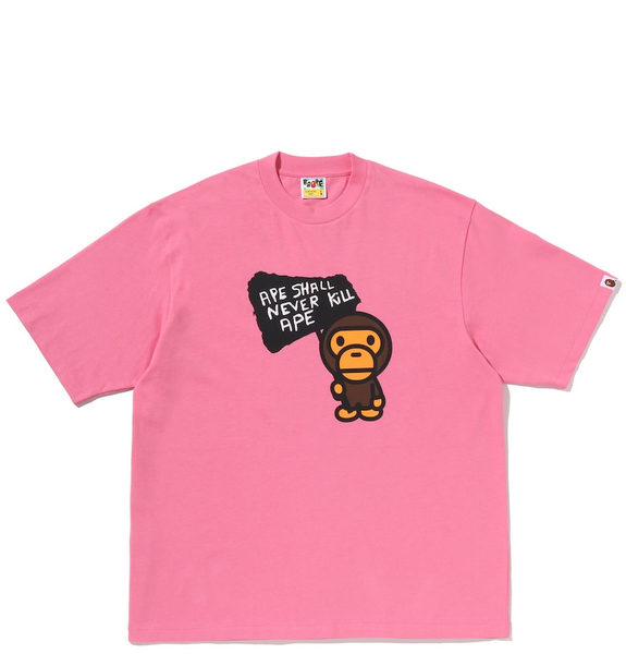  Áo Bape Baby Milo Graphic Relaxed Fit Tee 'Pink' 