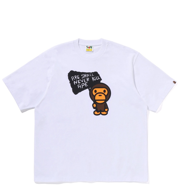  Áo Bape Baby Milo Graphic Relaxed Fit Tee 'White' 