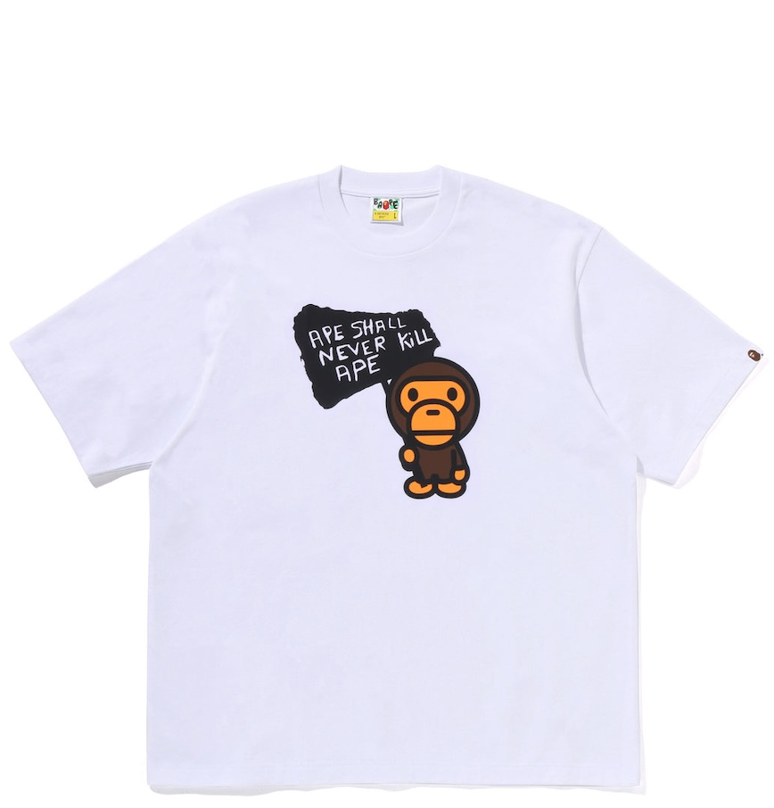  Áo Bape Baby Milo Graphic Relaxed Fit Tee 'White' 
