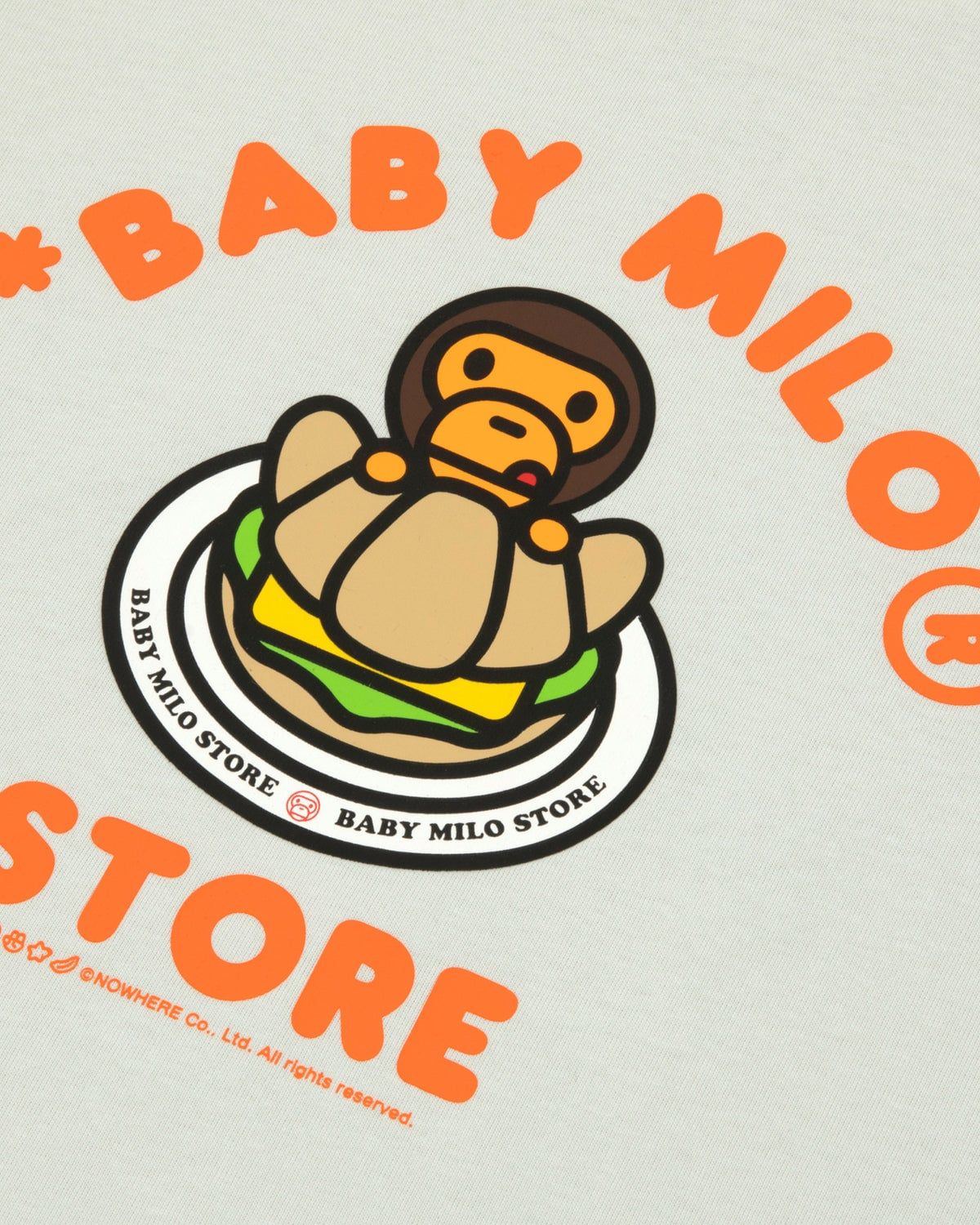  Áo Bape Baby Milo Graphic Tee 'Grey' 