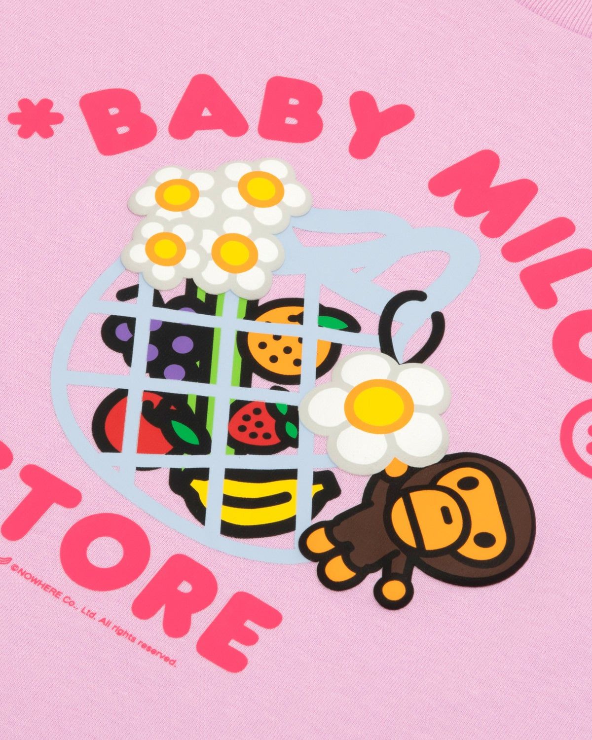  Áo Bape Baby Milo Graphic Tee 'Pink' 