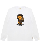  Áo Bape Baby Milo Long Sleeve Tee 'White' 
