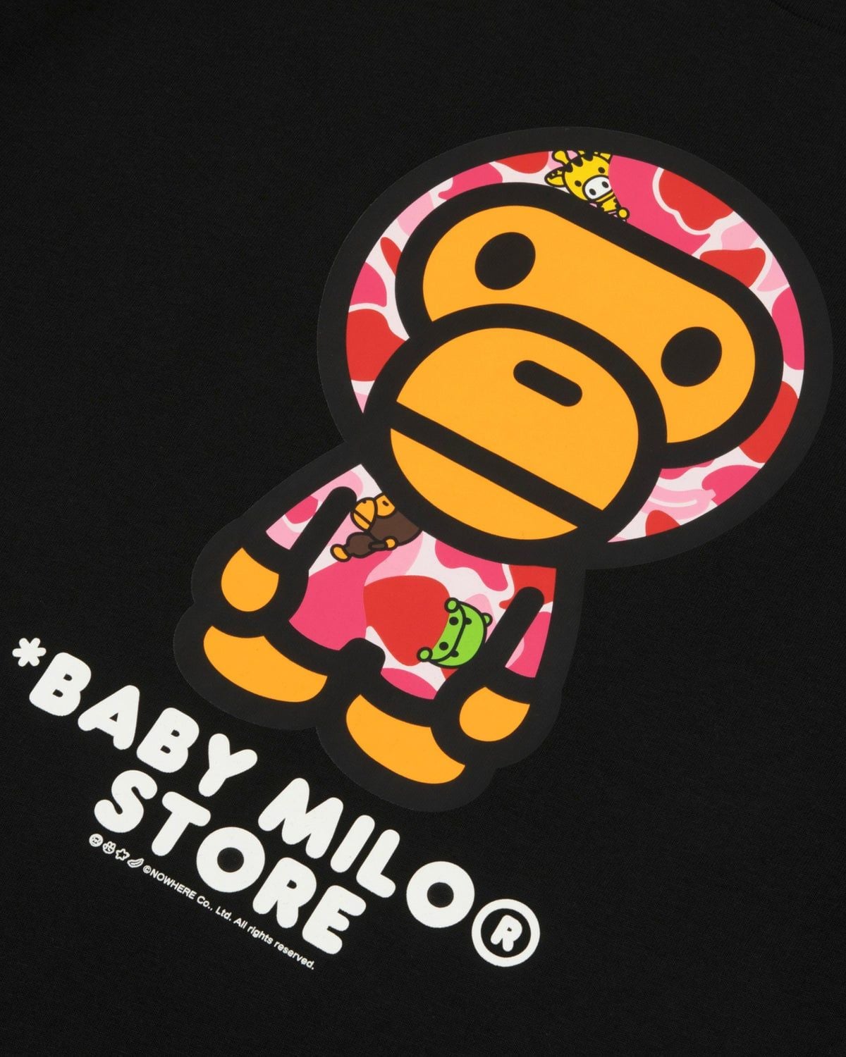  Áo Bape Baby Milo Regular Fit Tee 'Black' 