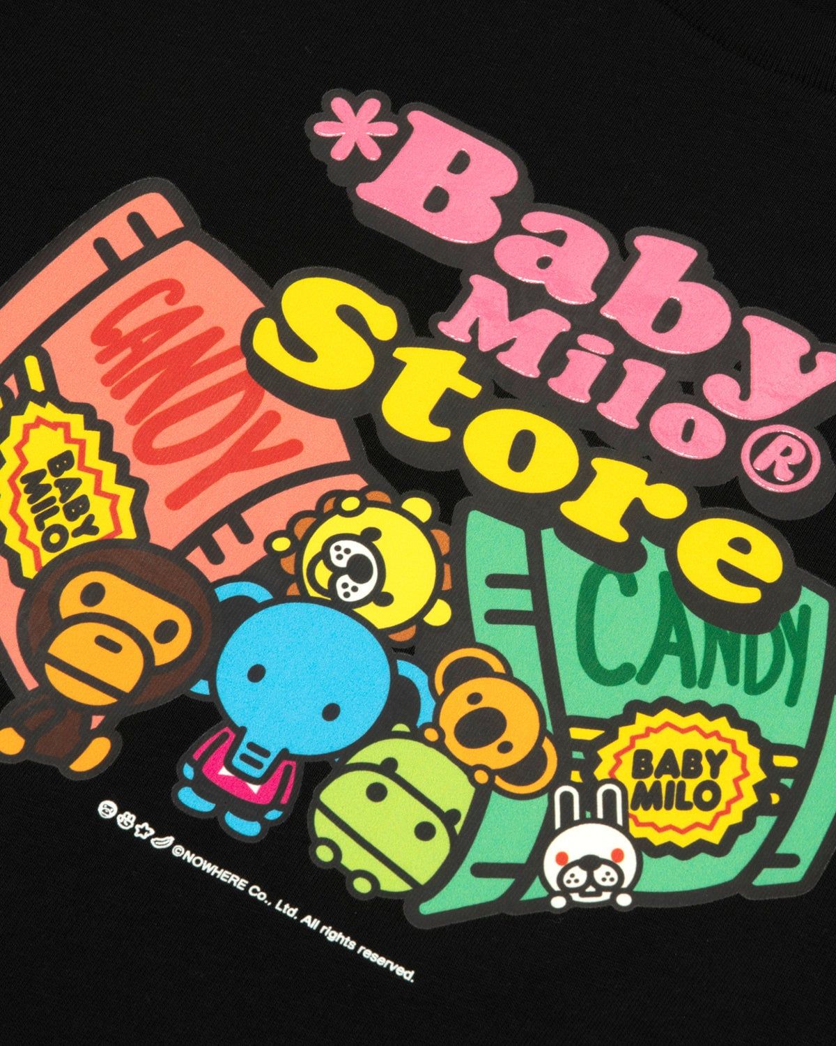  Áo Bape Baby Milo Regular Fit Tee 'Black' 