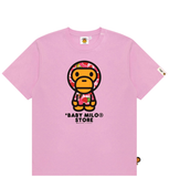  Áo Bape Baby Milo Regular Fit Tee 'Pink' 