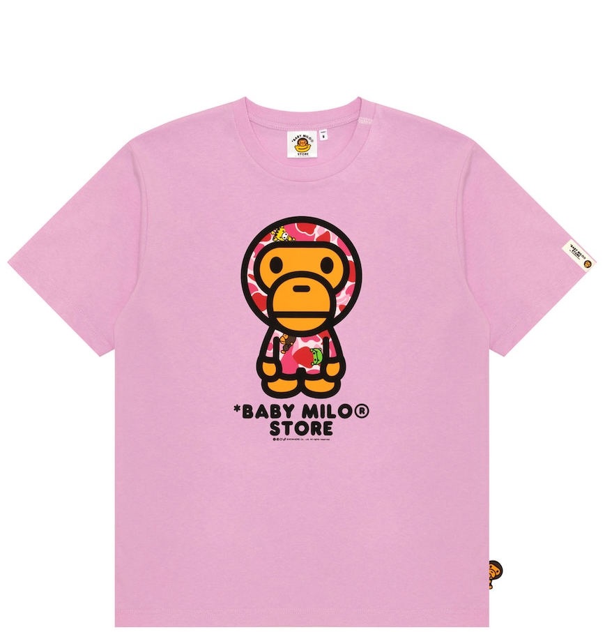  Áo Bape Baby Milo Regular Fit Tee 'Pink' 