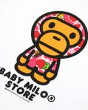  Áo Bape Baby Milo Regular Fit Tee 'White' 