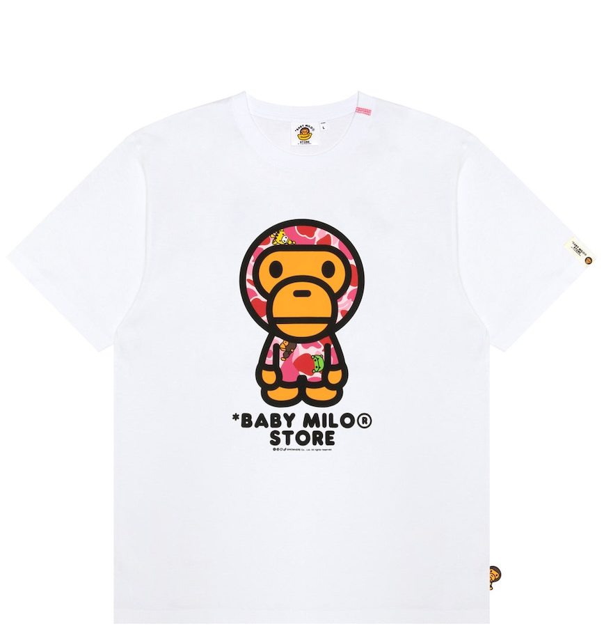  Áo Bape Baby Milo Regular Fit Tee 'White' 