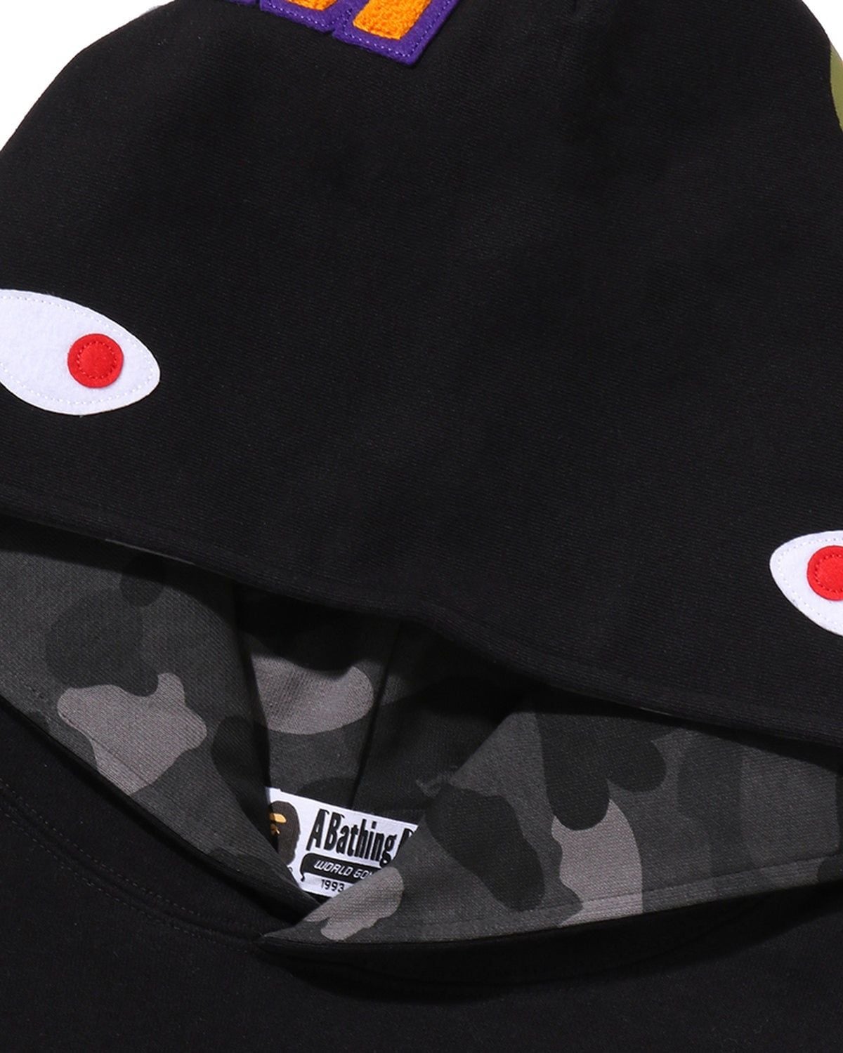  Áo Bape Color Camo Shark Pullover Hoodie 'Black' 