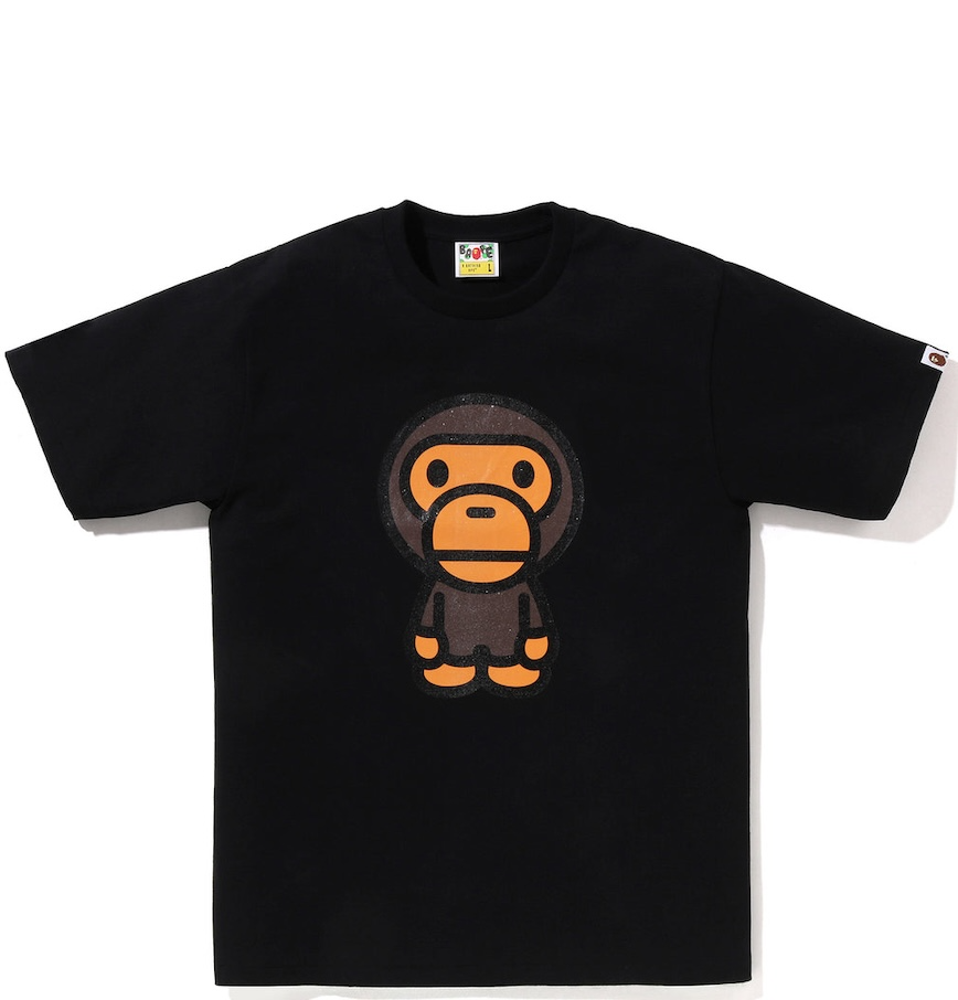  Áo Bape Glitter Big Baby Milo Tee 'Black' 