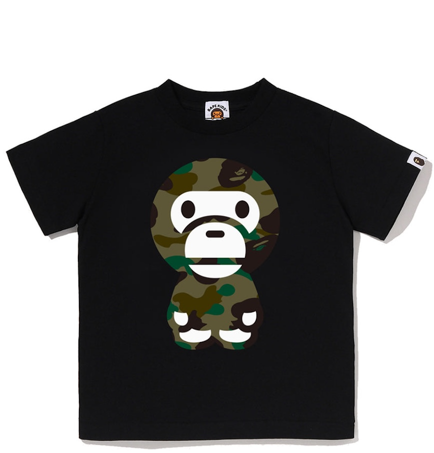  Áo Bape Kids 1st Camo Big Baby Milo Tee 'Black Green' 