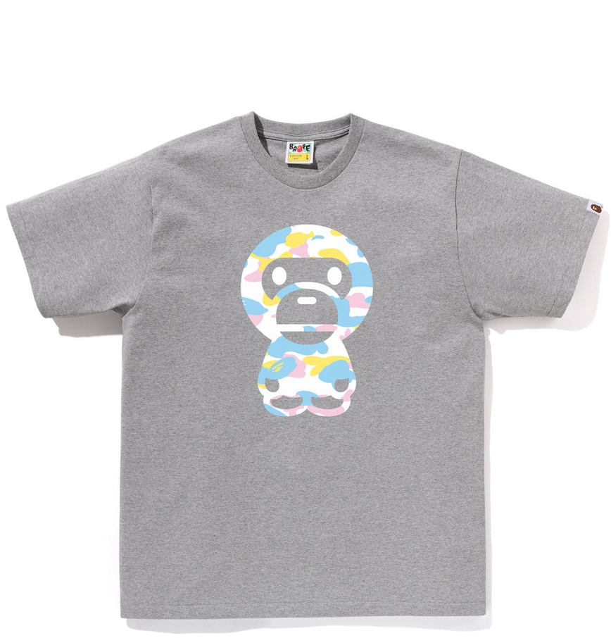  Áo Bape New Multi Camo Big Baby Milo Tee 'Grey' 