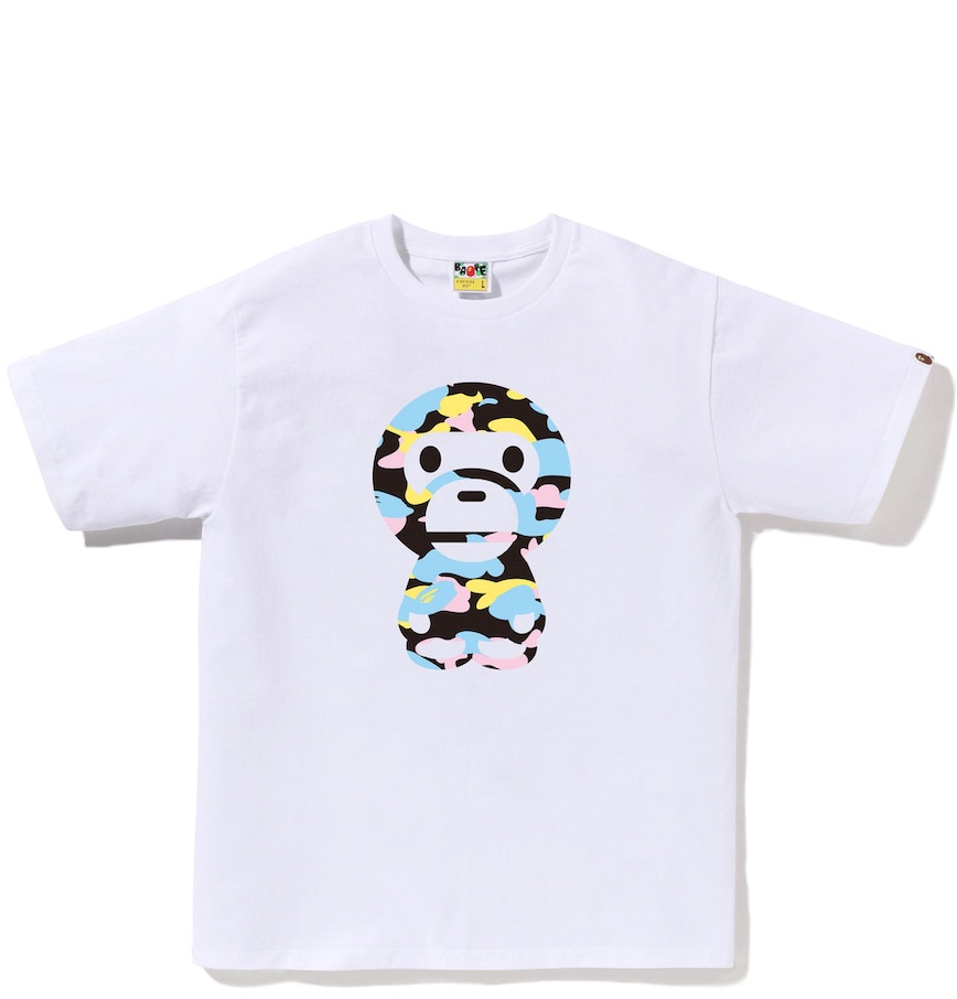  Áo Bape New Multi Camo Big Baby Milo Tee 'White' 