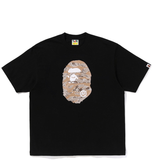  Áo Bape Tiger Camo Ape Head Relaxed Fit Tee 'Black' 