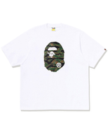  Áo Bape Tiger Camo Ape Head Relaxed Fit Tee 'White' 