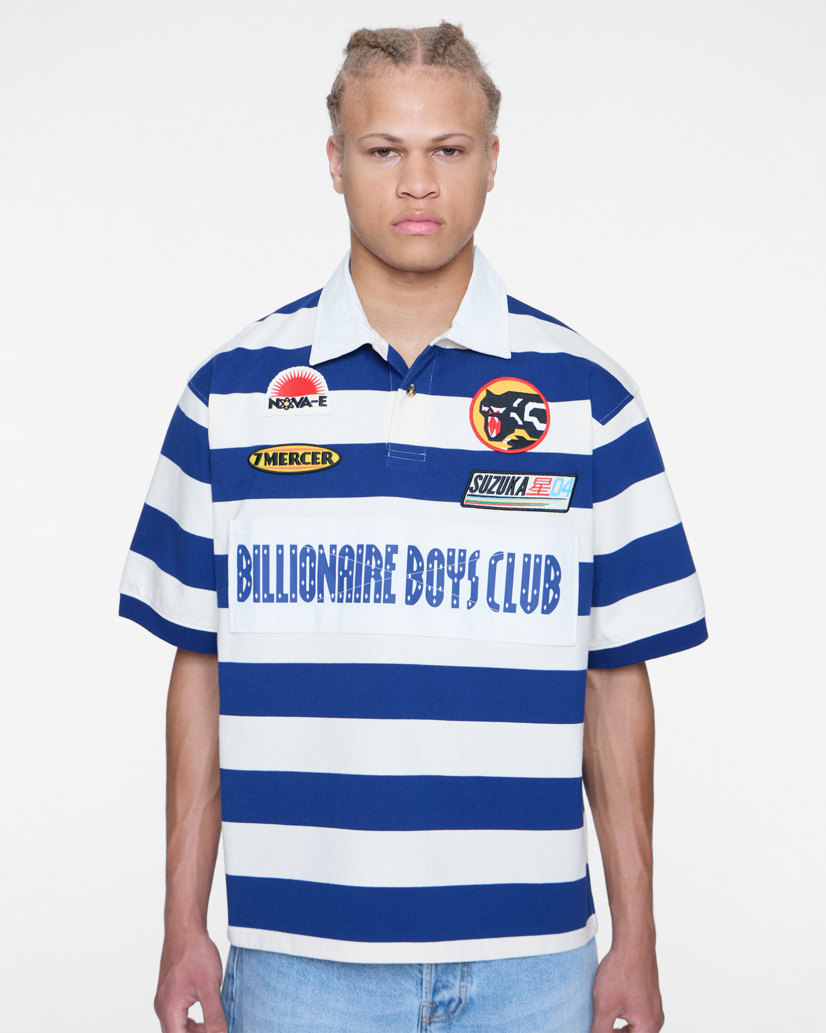  Áo Billionaire Boys Club Trails SS Knit 'Blue White' 