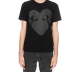  Áo CDG Heart Shape Printing 'Black' 